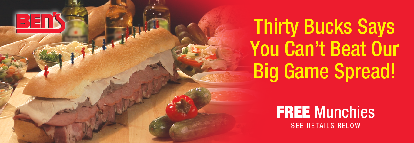 Thirty Bucks Says You Can't Beat Ben's Big Game Spread!