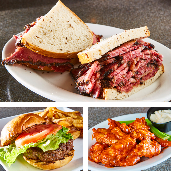 Ben's Overstuffed Pastrami Sandwich, Burger & Wings