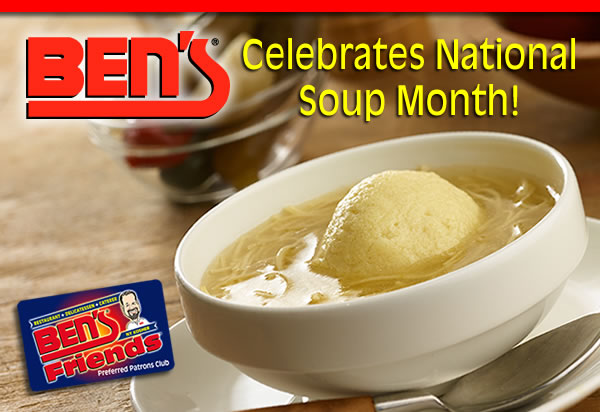 Ben's Celebrates National Soup Month With Double Points!